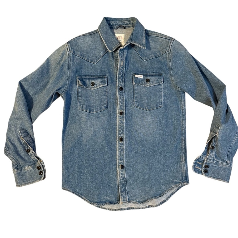 TOPO Designs Men’s Denim Work Overshirt Size Small